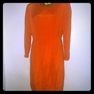 VINTAGE Orange silk dress